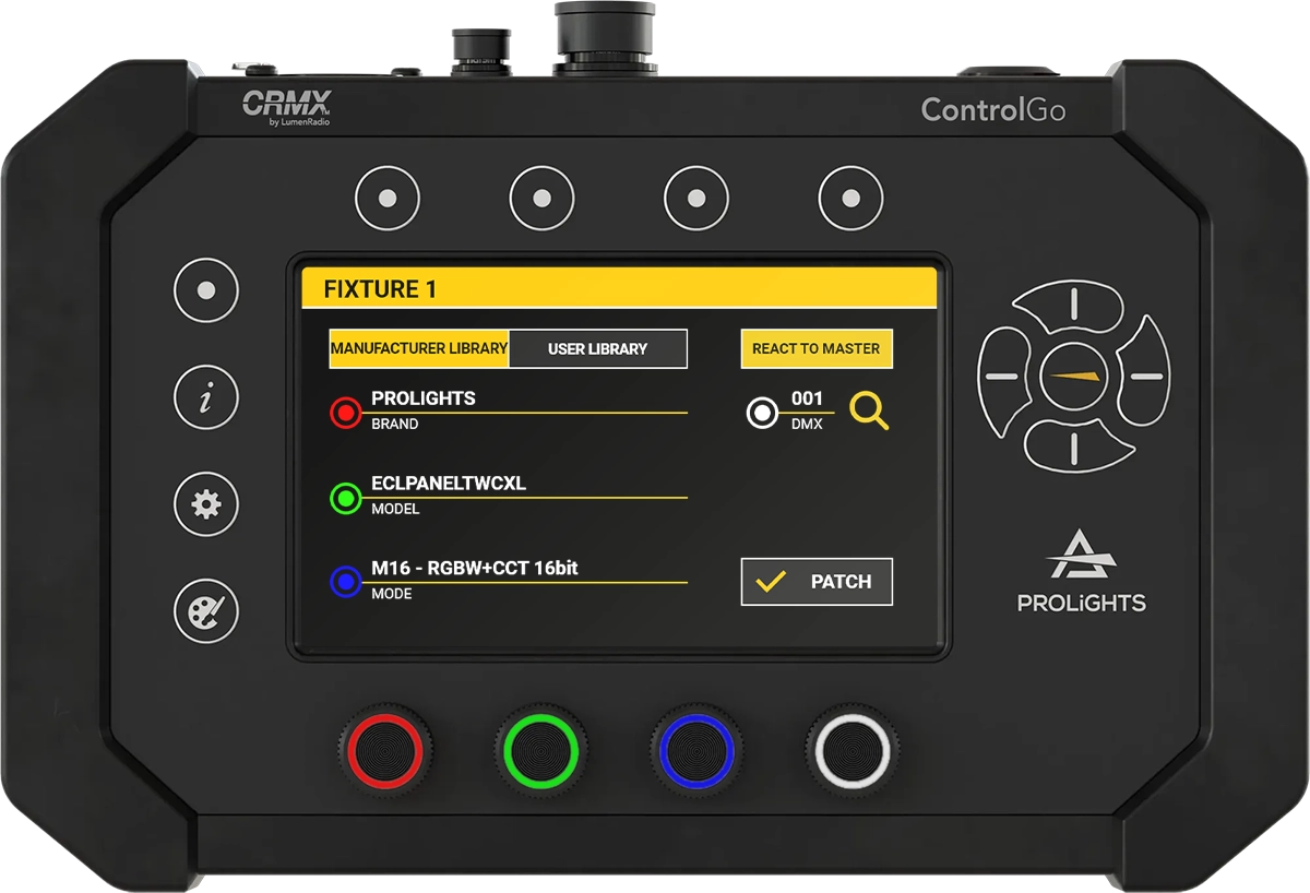 Fixture Control Patch Screen